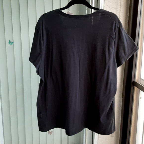 Just my Size Black Glitter Parrot Graphic Tee, Size 3X - Picture 2 of 5